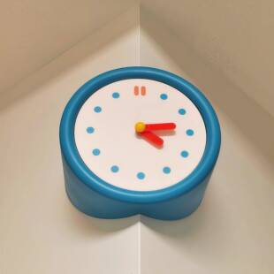 d202 x}h ?多巴厅创意转角挂钟家挂用客阴阳角墙面钟表装 胺饰画Fh