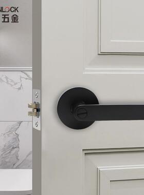 美式锌合金生三执手锁6509简卫间门杆锁卧室房门锁球形三易杆锁