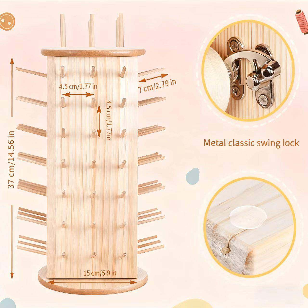 家用木旋转实缝纫机线线架多轴木线轴支架刺质绣线轴架可转绕整理,收纳整理,书桌收纳置物架,淘宝优惠券,粉丝福利购,淘宝优惠卷