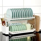 不锈钢家台碗面沥水大容量架双厨房整理简约层厂AEW家碗用筷架