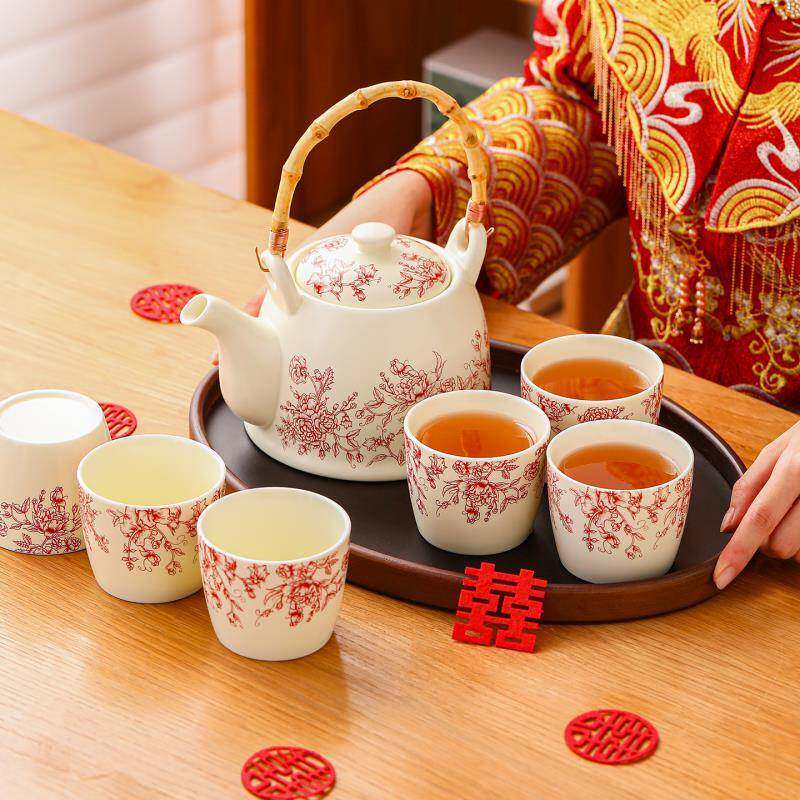 繁用蜜花茶具送新娘闺特别婚的结礼物实茶壶花海茶具茶杯姐姐妹妹