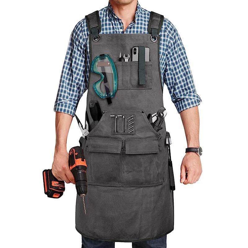 定-制男士木工围腰16安帆布带9个工具口袋重型打蜡帆布围裙,机械设备,其他机械设备,淘宝优惠券,粉丝福利购,淘宝优惠卷