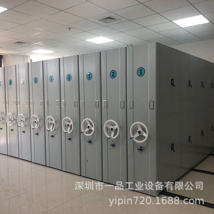 钢制密集架手摇式密集柜智能档案密集柜文件架档案柜多少钱一立方
