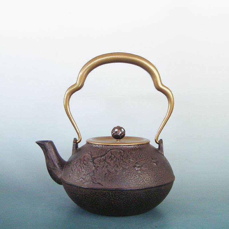 砂模铸造手工铸铁壶双铜日式老铁壶茶具铁壶套装烧水煮茶