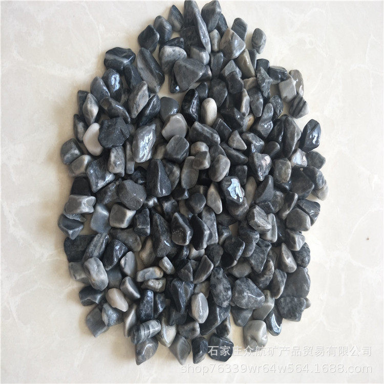 批发灰色石子深灰色浅灰色石子园林景观工程用灰色砾石灰色水洗石