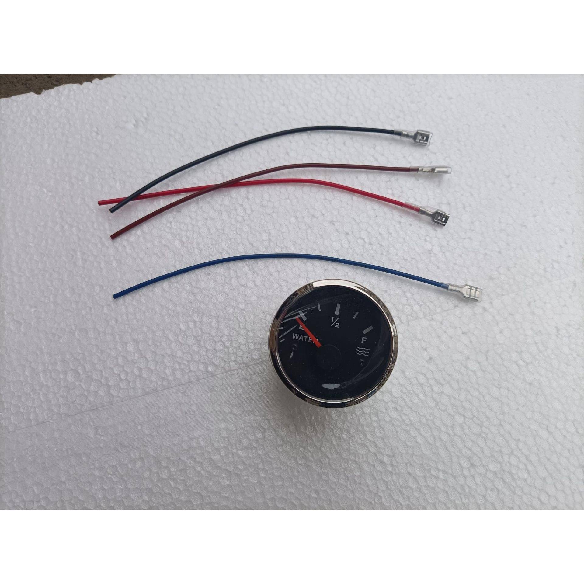 螺纹水位表52mm12v24v直流电电阻值式圆形水表头指针款数显水量表