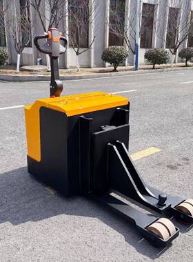 普尔夫A字架步行式电动牵引车356t大吨位电动拖车头8t平板挂车