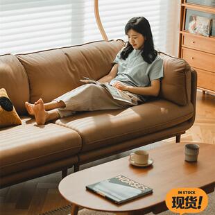 浩益佳眠山沙发北欧科技布沙发客厅小户型三人位日式黑胡桃木沙发