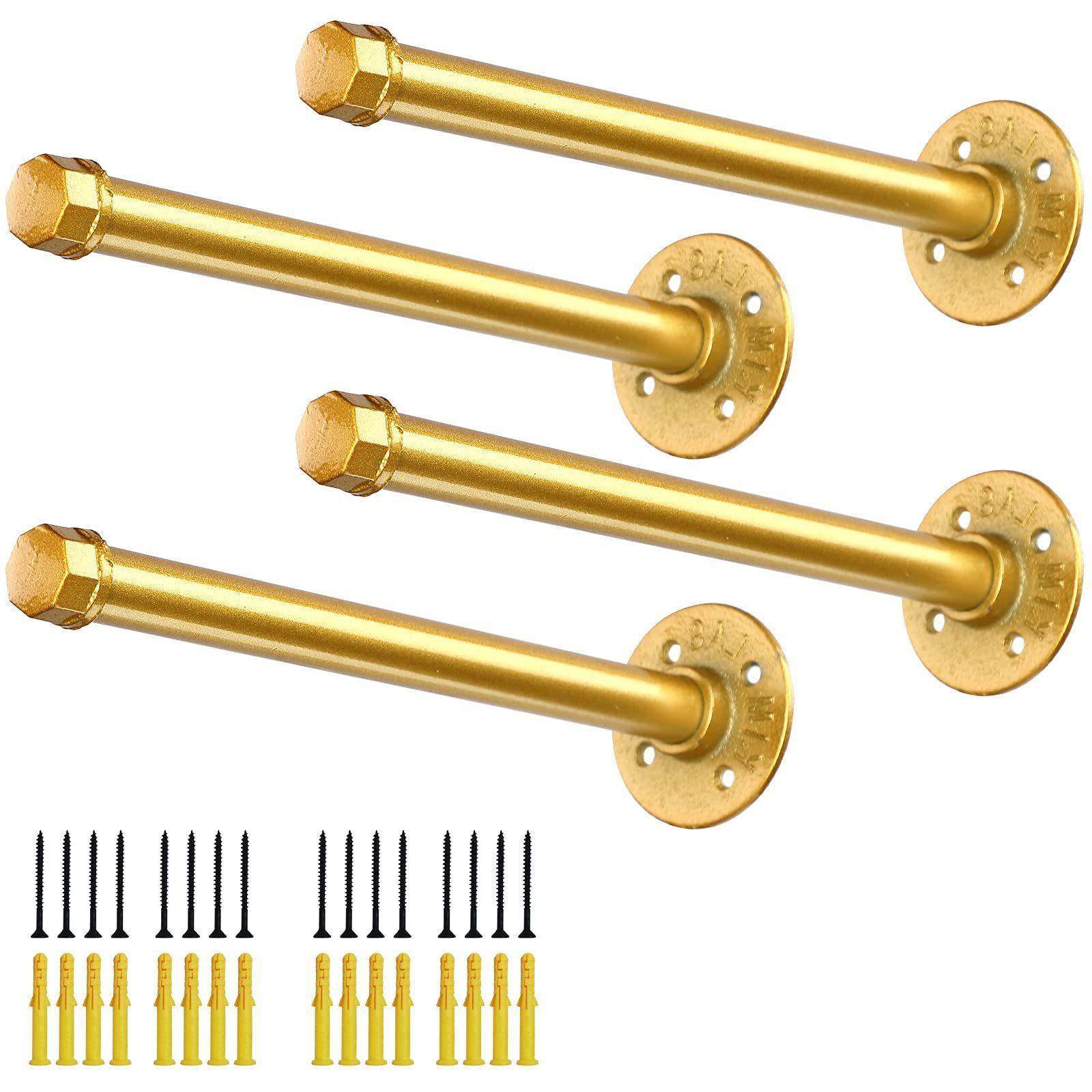 扬昇工艺四支装金色法兰片墙壁置物支撑架北欧风厚水管支架,收纳整理,烫衣板及配件,淘宝优惠券,粉丝福利购,淘宝优惠卷