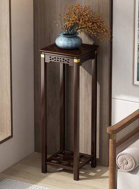 中式花架客厅架地式置花盆托20240528架室内非实木多层摆件展示家