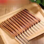 七针坊包枣木柄三代锈钩针手工编织工具手工毛线不VOD钢邮套装