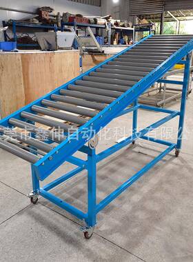无动力滚输IZC送机锈钢滚筒线包装输送机卸货滑传送带不梯地筒滚