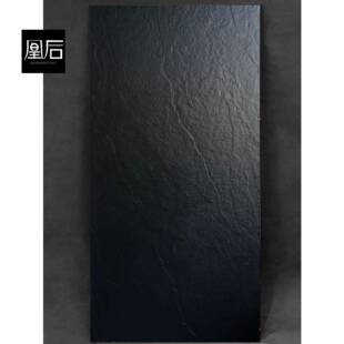 50X150全通体黑色瓷砖仿0古砖大板防滑耐地板砖客7厅书磨房750X15