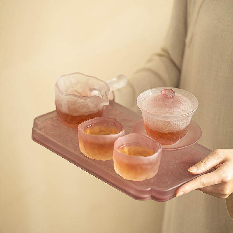 日式琉璃紫磨Ymb3E5c4砂具套盖碗茶茶杯公杯茶盘组装道合精致下午