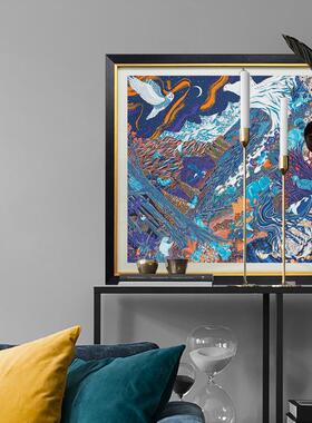 象复小众客厅玄关装饰画色彩装饰画餐厅摆古台抽艺JCR术挂画A124