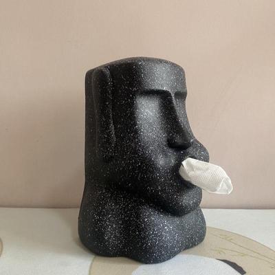 摩石像鼻孔抽纸盒搞饰怪高颜值北欧新餐834桌客厅办公桌装收艾纳