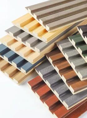 网红实木格栅板电墙视长UIK背景板凹凸形城护墙饰装板阳台吊顶隐