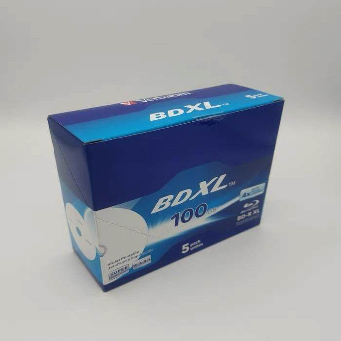 Verbatim威1宝0B蓝光0盘BDXLBOF可打G印4X蓝光刻录盘单100G光盘空