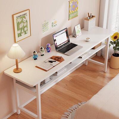 窄款工桌租子学生KSG作书桌长方形简易桌子出租屋台靠墙出屋长条