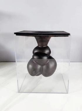 现代简亚克力悬浮软器摆花插件样约板房售EGY楼处几何艺术装饰品