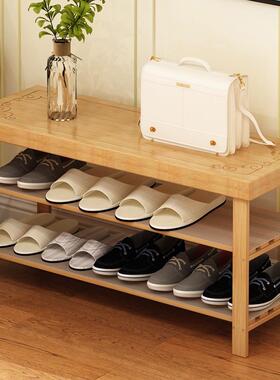 鞋架易家用鞋简柜XVT经济型鞋省空木间换凳防尘多层门口实可坐小