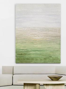 发漫步人间客厅厅挂画绿色地肌理画沙背景墙落画抽QWE-2302象玄餐