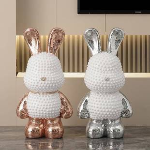 网红落地摆件家居客厅视电柜熊特大兔号店铺YZX门口拍照装 饰子品