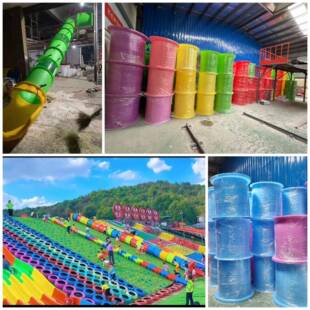 儿童滑梯网红滑世界滚塑组合滑滑梯无动力游乐设备配件滑滑梯设计