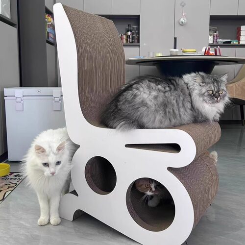工厂现货代发icle凳子猫抓板椅子磨爪板模切啤猫抓神器BB加强耐用