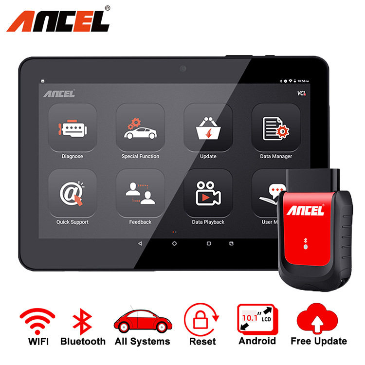 AncelX6OBDII全系统诊断工具EPBDPFSASABS重置机油保养归零