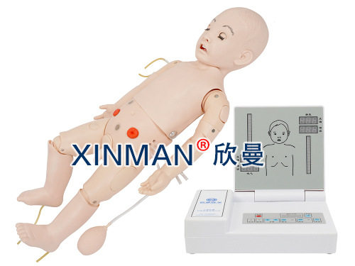 高级全功能一岁儿童护理模拟人(急救+护理+听诊+除颤+心电监护)