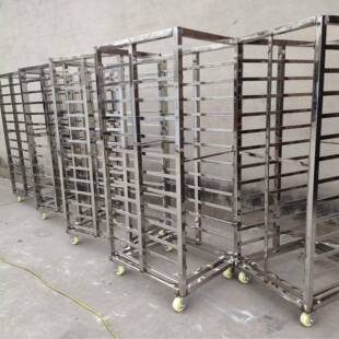 304全不锈钢冷冻车馒头房用36盘周转车奶皮子晾晒车