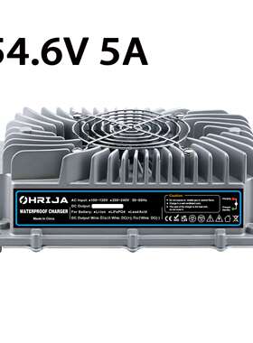 防水IP67 54.6V5A高品质防水电池充电器13串 锂离子电池充电器