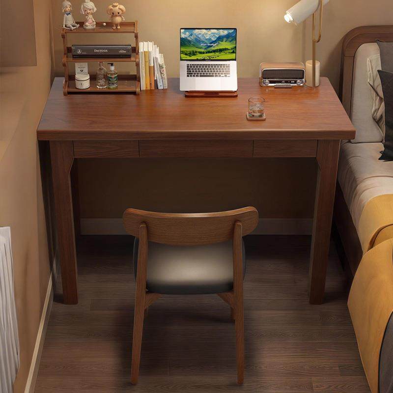 实木窄书桌家用办公桌电脑桌小户型学习写字桌简易工作台长条桌子