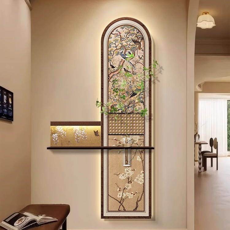 中古风入户玄关装饰画复古花鸟走廊过道挂画2025新款正对门壁画灯,3C数码配件,其它配件,淘宝优惠券,粉丝福利购,淘宝优惠卷