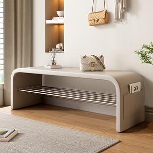 轻奢高级感换凳门家体用可坐穿鞋凳鞋家用换鞋柜鞋一入户长条矮口