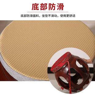 中式圆形坐垫木鼓红凳榻GD-20190榻米子垫圈椅椅蒲团圆垫凳垫直海