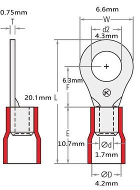 V1.2-4SMDS圆形5JK紫铜A国标端头PVC绝缘护套圆型M4铜鼻有认R证KS