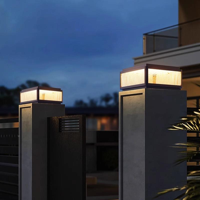 太阳能柱头灯户外院灯防水灯别墅围1564庭花园墙立柱子灯门柱节能