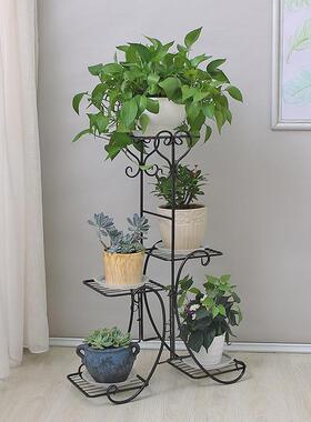 Y6060新款铁间艺架家花用省空多层客落厅绿萝花架地式阳台吊兰花