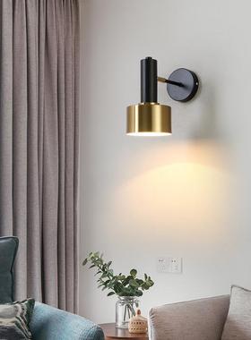 极简壁灯卧室床头灯北欧现道代简约客厅过壁间酒店房背88250景墙