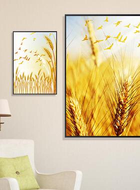 画现代简约MAT454芦苇麦穗北欧沙背景墙装饰发画客厅厅画餐画玄关