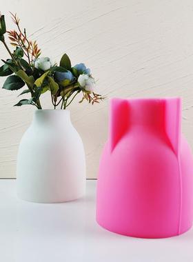 全祥水泥花盆硅QMX-954胶模具设DY北欧简约计I烛台花铭盆装饰模具