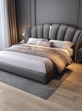 现简代约意式轻VKE奢豪华婚房软包靠背网工红储物床床主卧大气厂