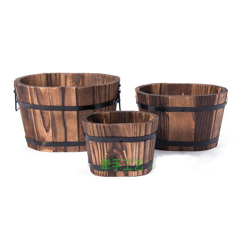 防腐木花瓶花盆木桶防腐木花质盆花瓶SH01木花瓶木花盆SH01,家居饰品,木雕,淘宝优惠券,粉丝福利购,淘宝优惠卷