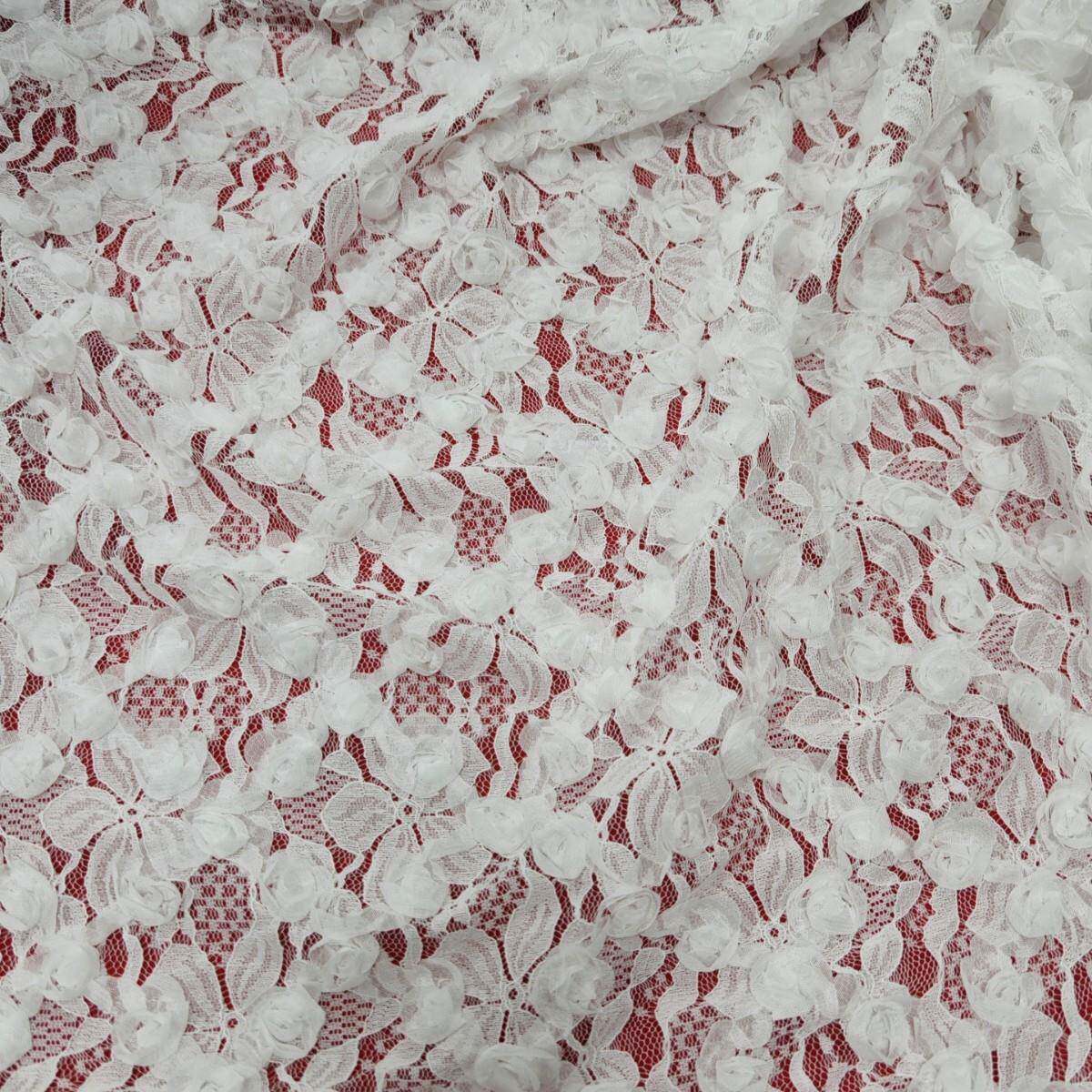 新款蕾丝雪纺盘带绣面料镂空绣花蕾丝服装服饰辅料120CM花边布料