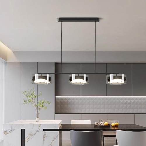 453餐厅灯吊灯225年新款高级感意0式饭厅吧岛台主灯一字条餐台长