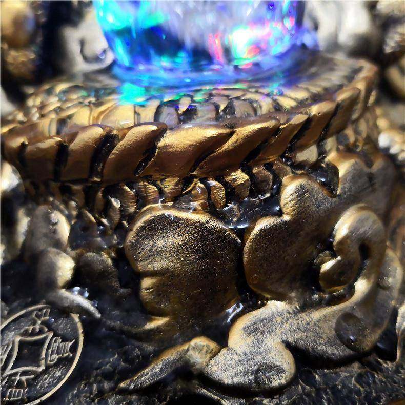 式厂家HGK直销流水艺摆件龙面桌办公室中树脂工礼品产地货源