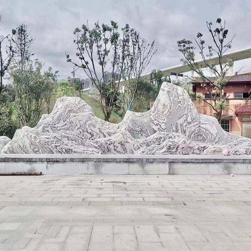 大型天然山石刻景字门牌天-然泰原石石景观石造景观石产地