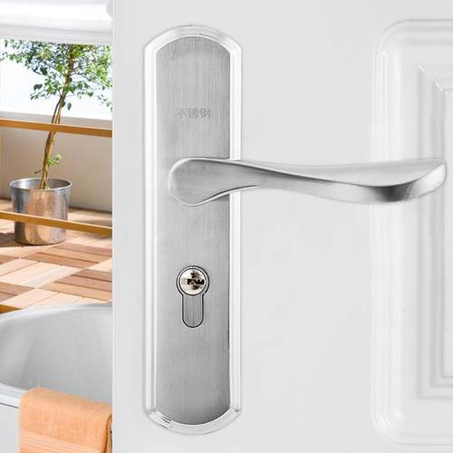 不锈钢程04室简约现代室内门锁卧门3锁静音房门816-8锁实木门锁工